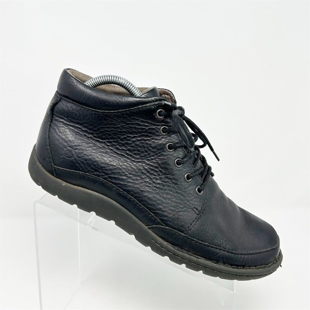 Born Men's Black Leather Chukka Boots Lace-up Ankle Casual Rugged Style Size 9